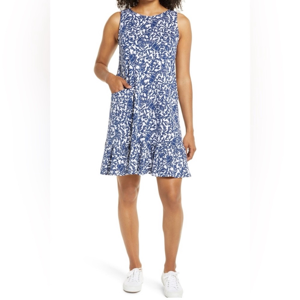 Lilly Pulitzer Kristen Flounce Dress in Oyster Bay Blue/Krillin It